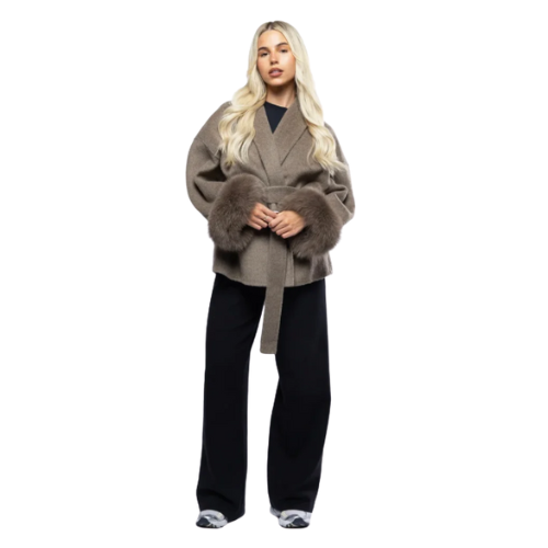 Virale Damen Fell Jacke